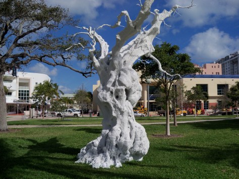 Bass Museum sculpture Photo and copyrighted by Barbara Mattio; 2013