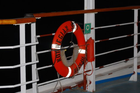 Walking on deck in the evening .Photo by Barbara Mattio