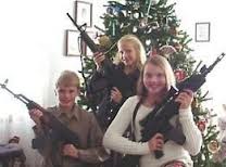 A gun collector gives his family Christmas