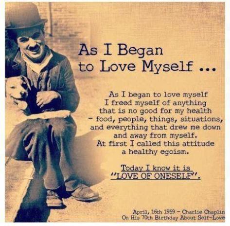 As I begin to love myself...