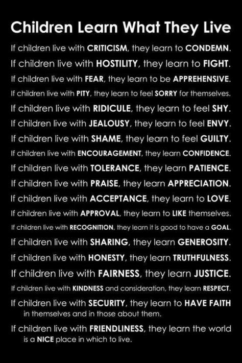 Children Learn What They Live