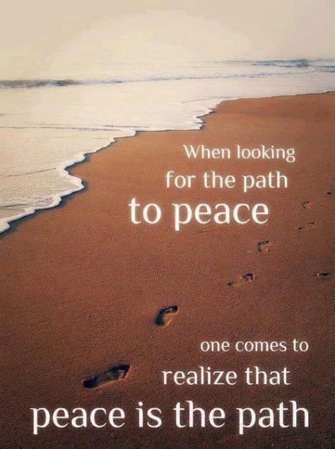 The journey is peace and we must meet every act of violence with peace and loving forgiveness