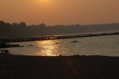 Sunset over water. Photograph taken and copyrighted by Barbara Mattio 2013