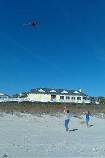 Kite flying on the beach  Photograph taken and copyrighted by Barbara Mattio 2013