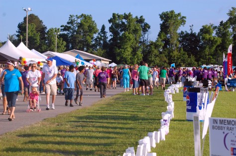 The luminaries completely encircled a space larger than a football field.