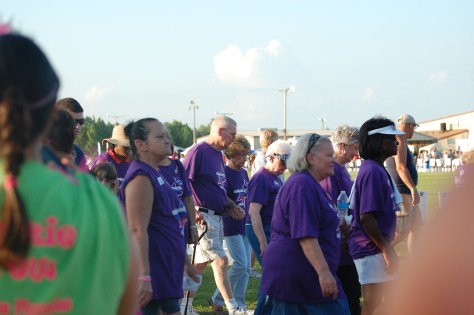 Surviviors walked with crutches, canes and wheelchairs 