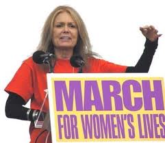 Gloria Steinem in the day