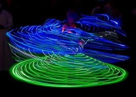 Whirling dervishes of light
