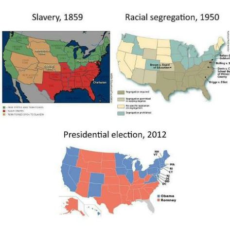 maps slaverry and racism