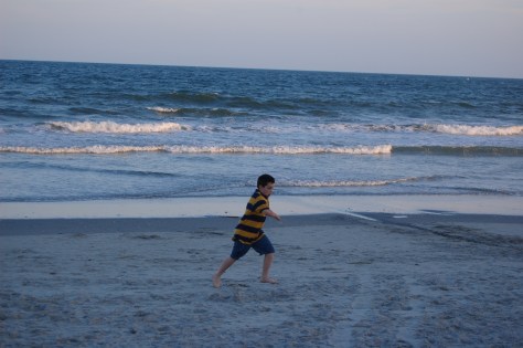 A run across the sand.