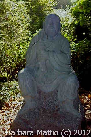 This statue is in the gardens of the Cleveland Botanical Gardens. Photograph and copyright by Barbara Mattio 2012