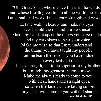 O great Spirit
