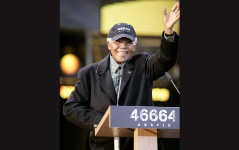 Nelson Mandela at concert