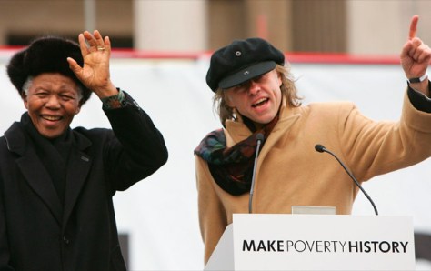 Nelson Mandela and Bob Geldof