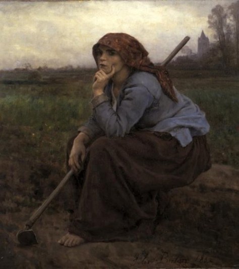 Jules-Breton-XX-Young-Peasant-Girl-with-a-Hoe-1882