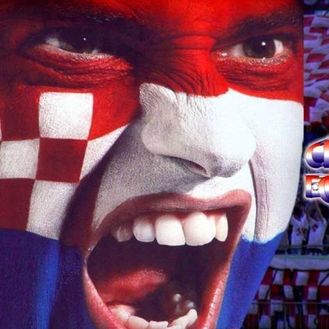 Croatian flag face paint