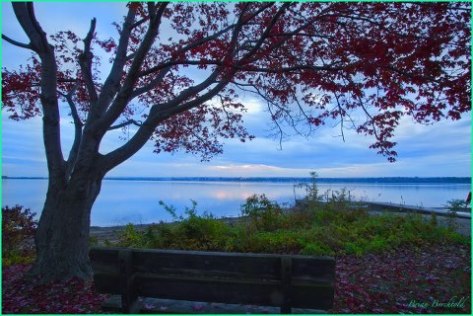Twilight on boat launch at Avon. Photographed and copyrighted by Barbara Mattio 2014