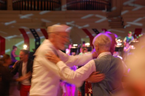 A sailor in his whites really cutting a rug. Photograph ed and copyrighted by Barbara Mattio 2014