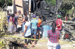 Three children died in this house fire in Negril, Westmoreland last Friday. (Photo: Phillip Lemonte)