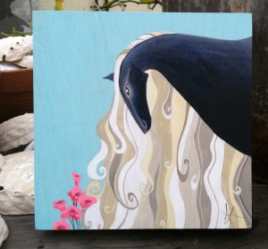 Prince Charming © 2014 Aprille Lipton - original horse acrylic painting on 8x8"wood panel