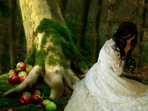 Under the Apple Tree, by Merilyn Saralonde, DeviantArt (see link in image credit line).