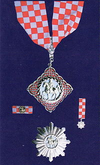Order of Duke Trpimir  with Neck Badge and  Morning Star
