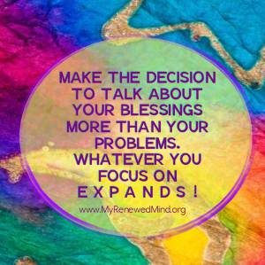 Focus on the positive