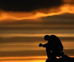 Man at prayer