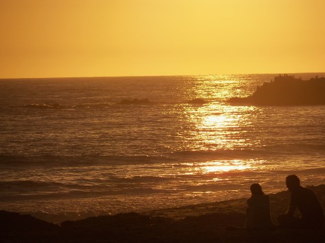Sunset at beach. Photograph and copyright by Amy Halperin