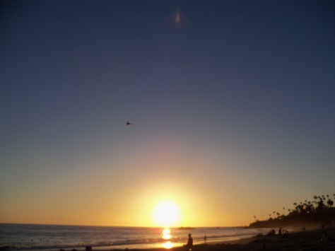 A golden California sunset. Photograph and copyright by Amy Halperin