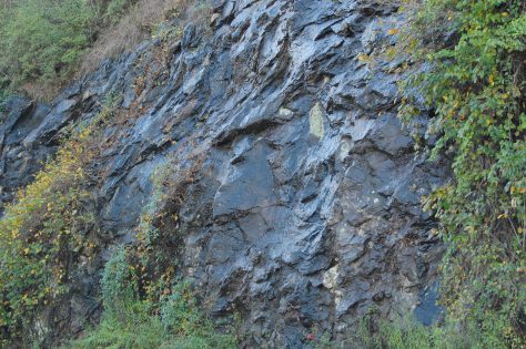 The road is cut out of rock in some places. Photograph and copyright by Barbara Mattio 2015