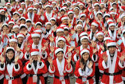 Elves or children as Santa