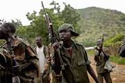 Soldiers fighting in the South Sudan war 