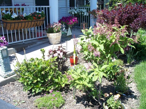 Front porch and garden Avon OH Photograph and Copyright Barbara Mattio 2009