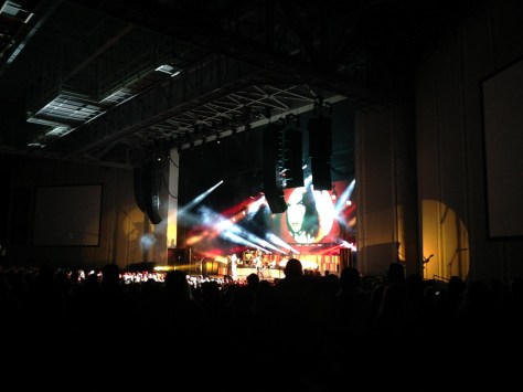 Duran performing A View to a Kill. It was the theme song for an James Bond movie. Photograph and copyright by Barbara Mattio, 2016