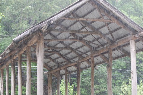 Old wooden bridge over the Broad River. Photograph and copyright Barbara Mattio, 2016