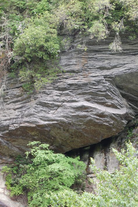 Mighty rocks have slid down the mountain side. Photograph and copyright by Barbara Mattio, 2016