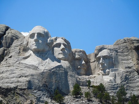 Four of our Presidents carved into the mountainside.