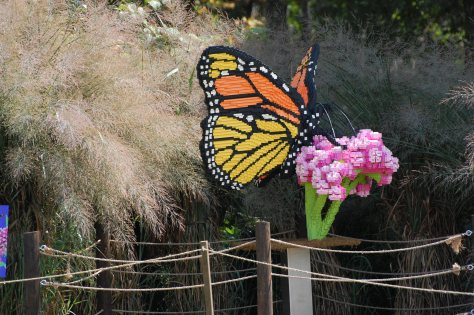 Lego Monarch Butterfly on Flower