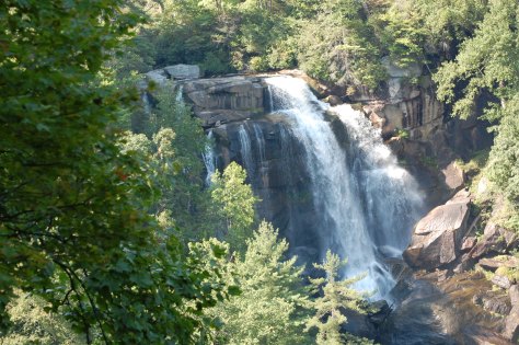 Top of falls from greater distance. Photograph and copyright by Barbara Mattio, 2016