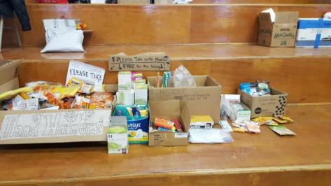 Supplies left for the remaining activists who are grappling with plunging temperatures that make conditions more difficult at the protest camp in Cannon Ball, North Dakota, December 14, 2016. Picture taken December 14, 2016. REUTERS/Valerie Volcovici