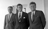 Bobby, Ted and JFK Kennedy ( from left to right)